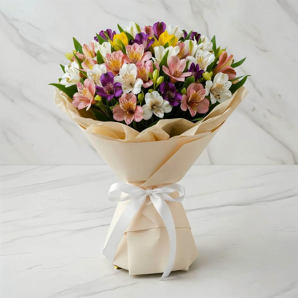 Букет цветов из: Альстромерии в Вулканном