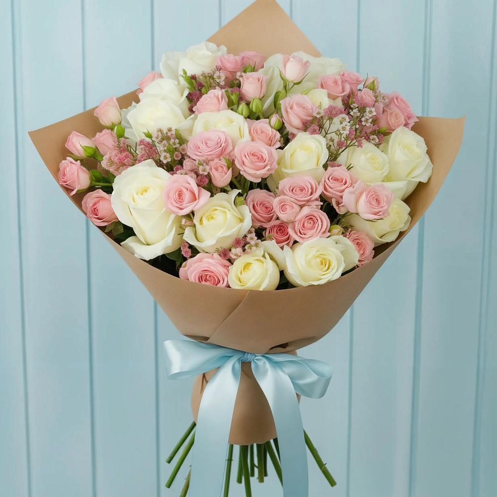 Букет цветов из: Розы в Вулканном