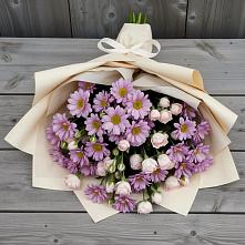 Букет цветов из:  Розы и Хризантемы #REPLACE_PRED# Вулканном