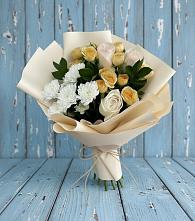 Букет цветов из:  Розы и Хризантемы #REPLACE_PRED# Вулканном