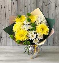 Букет цветов из:  Хризантемы #REPLACE_PRED# Вулканном