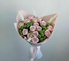 Букет цветов из:  Розы и Хризантемы #REPLACE_PRED# Вулканном