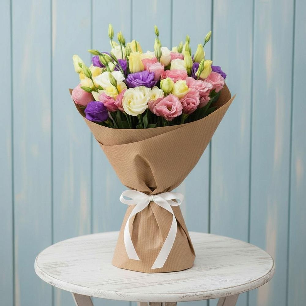 Букет цветов из: Лизиантусы в Вулканном