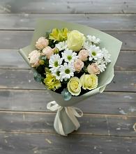 Букет цветов из:  Альстромерии, Розы и Хризантемы в Вулканном
