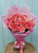 Букет 15 Розовых роз Равель в Вулканном