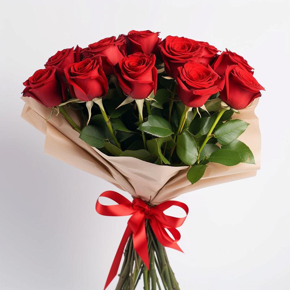Букет 11 Красных роз Эдлесс Лав в Вулканном